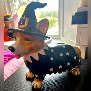 NWOT Corgi Halloween Witch by Blue Sky Clayworks Ceramic